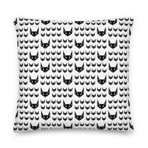 Logo Pattern Premium Pillow | White