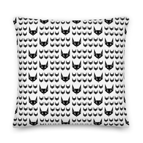 Logo Pattern Premium Pillow | White