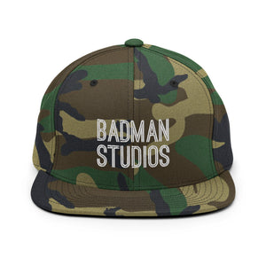 Original Font Snapback Hat | Green Camo