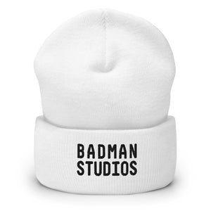 Modern Font Beanie | White