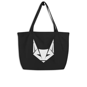 Large Logo and Font Tote Bag | Black