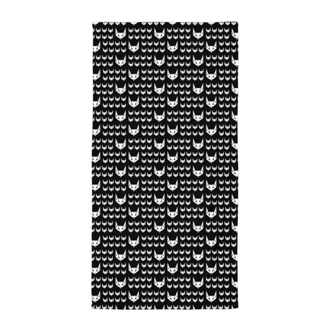 Logo Pattern Bath Towel | Black